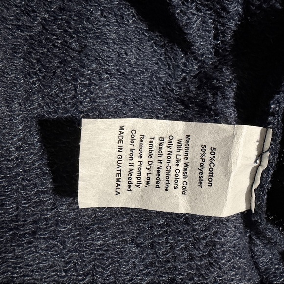 New! Navy Blue Terry Crop Sweatshirt & Drawstring Shorts Set Size M NWOT - Picture 8 of 8